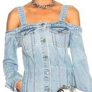 GRLFRND Off The Shoulder Denim Top